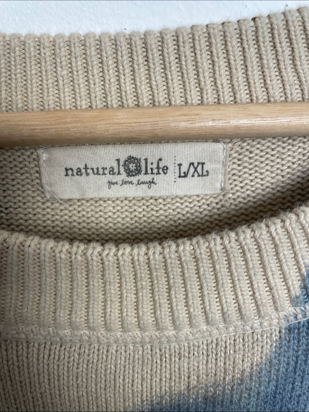 Natural Life Taylor Boho Tie-Dye Oversized Crewneck Knit Sweater Women's L/XL - Picture 8 of 8